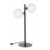 Veioza metal negru cu abajur alb Balls 31 cm x 17.5 cm x 54 h