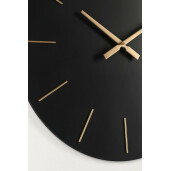 Ceas perete negru auriu Timeline 60x5 cm