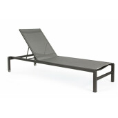 Set 4 sezlonguri gradina gri antracit Konnor 78x195x90 cm