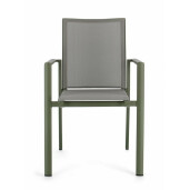 Set 4 scaune gradina verde gri Konnor 56.2x60x88 cm