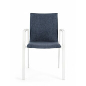 Set 4 scaune alb albastru denim Odeon 55.5x60x83 cm