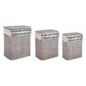 Set 3 cosuri rufe gri alb Elegantly 38x25x48 cm, 43x30x53 cm, 48x36x58 cm