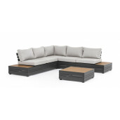 Set mobilier gradina maro gri antracit bej Osten 170x77x66 cm