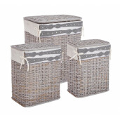 Set 3 cosuri rufe gri alb Elegantly 38x25x48 cm, 43x30x53 cm, 48x36x58 cm
