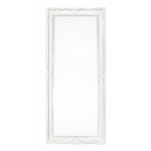 Oglinda decorativa perete cu rama lemn crem patinat Miro 80x10x180 cm