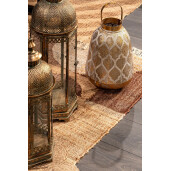 Felinar metal auriu 25.5x38.5 cm