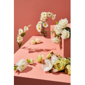 Set 12 flori artificiale Lisianthus alb 76 cm