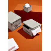 Set 12 cutii depozitare textil gri Tidy 14x14x12 cm