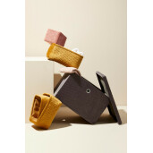 Set 4 cutii depozitare velur gri Averill 40x30x25 cm