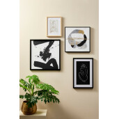 Tablou decorativ alb negru 40x3x60 cm