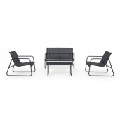 Set mobilier gradina gri antracit Markus 113x72x75 cm