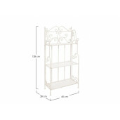 Raft 3 polite otel alb Emily 60x28x127 cm