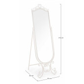 Oglinda podea otel alb patinat Emily 51x50x165 cm