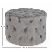 Taburet catiea gri Lorella 60x42 cm