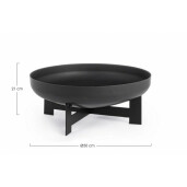 Vatra de foc fier negru Nero 50x21 cm
