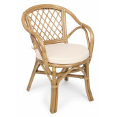 Scaun din rattan natur Athina 54.5 cm x 60 cm x 80 h x 49 h1 x 66 h2 