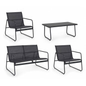 Set mobilier gradina gri antracit Markus 113x72x75 cm