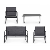 Set mobilier gradina gri antracit Markus 113x72x75 cm