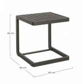 Set 2 masute aluminiu gri antracit Konnor 40x40x45 cm