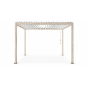 Pavilion gradina aluminiu natur alb Ocean 360x360x250 cm