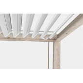 Pavilion gradina aluminiu natur alb Ocean 360x360x250 cm