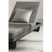 Set 2 sezlonguri aluminiu textil gri antracit Infinity 72x195x95 cm