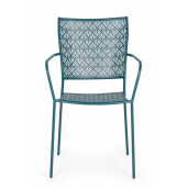 Set 4 scaune fier albastru Lizette 54x55x89 cm