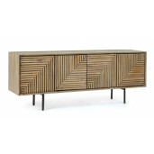 Comoda TV 4 usi lemn mango Darsey 140x32.5x53 cm