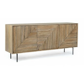 Comoda lemn mango maro 3 usi Darsey 184x45x83.4 cm