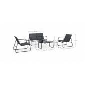 Set mobilier gradina gri antracit Markus 113x72x75 cm