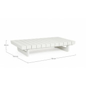 Masuta aluminiu alb Infinity 126x73.5x24 cm