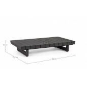 Masuta aluminiu gri antracit Infinity 126x73.5x24 cm