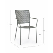 Set 4 scaune fier verde Lizette 54x55x89 cm