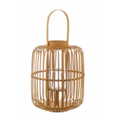 Set 2 felinare bambus portocaliu Brielle 34x42.5 cm