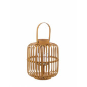 Set 4 felinare bambus portocaliu Brielle 24x29 cm