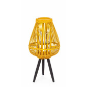 Set 4 felinare bambus ocru Ninette 30x61 cm