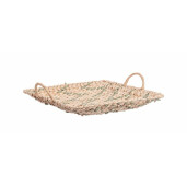 Tava decorativa iarba mare natur verde 34x34x4.5 cm