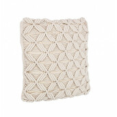 Set 5 perne decorative macrame ivoire 45x45 cm