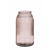 Vaza flori sticla roz Avril 15x28 cm