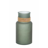 Vaza flori sticla verde 15x28 cm