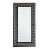 Oglinda perete metal negru Larjam 70x6.5x140.5 cm