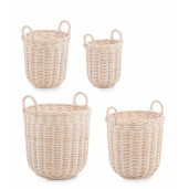 Set 4 cosuri ratan natur Narra 30x34 cm, 38x40 cm, 45x46 cm, 53x52 cm