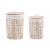 Set 2 cosuri rufe ratan natur Narra 40x54 cm, 50x64 cm