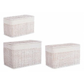 Set 3 cosuri depozitare ratan Homely 56x30x33 cm, 61x36x38 cm, 66x41x43 cm