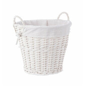 Cos depozitare lemn salcie alb Alesha 38x33 cm