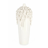 Vaza flori portelan alb Treasure 16x40 cm