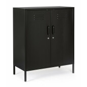 Comoda 2 usi otel negru Cambridge 40x80x101.5 cm