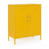 Comoda 2 usi otel galben Cambridge 40x80x101.5 cm
