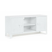Comoda TV 2 usi otel alb Cambridge 40x120.5x58.5 cm