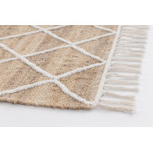 Covor iuta natur alb Shaila 70x140 cm